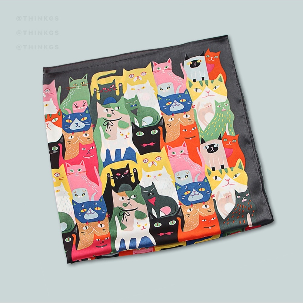 Abstract Inspirational Cat Scarf